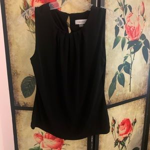 Calvin Klein pleated sleeveless cami